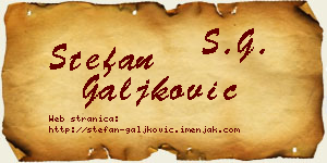 Stefan Galjković vizit kartica
